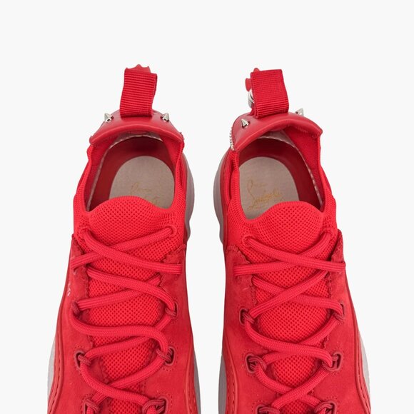 Christian Louboutin Arpoador Red Sock Sneakers Size 39.5 US 9.5 Suede Drawstring - Picture 4 of 14